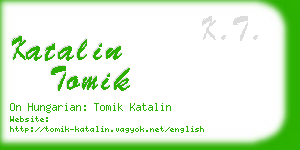 katalin tomik business card